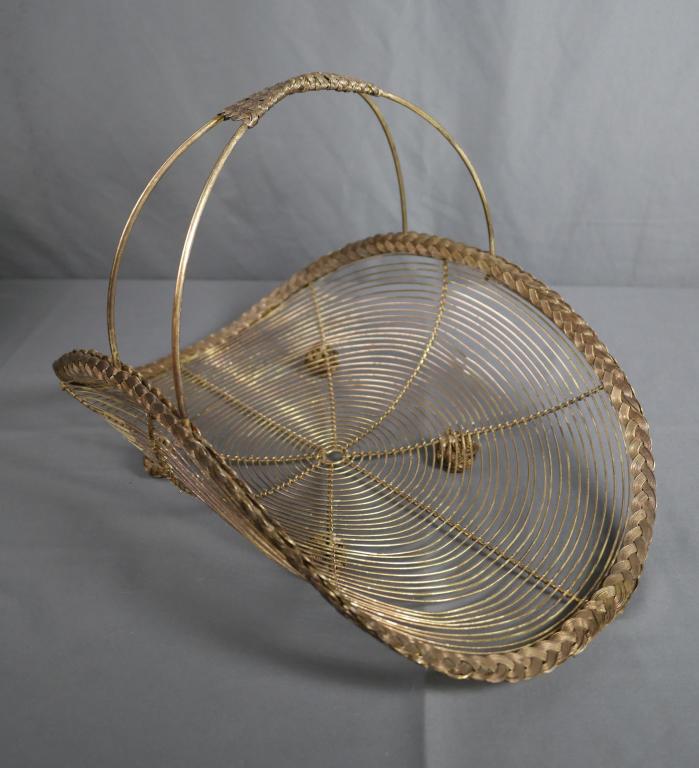 Vintage Hand Woven Metal Wire Fruit Basket (1 of 4)