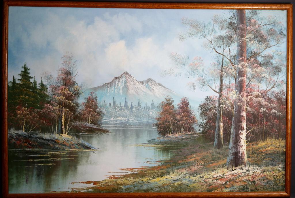 Large Mountain Landscape Oil Painting (1 of 7)