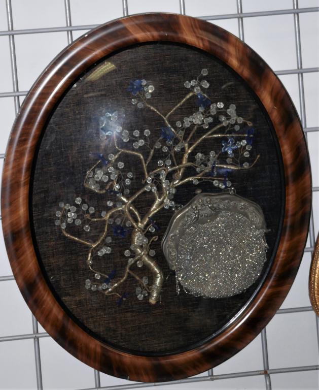 Antique Vanity Bag/ Clutch w. Cherubs Framed Colla (1 of 3)