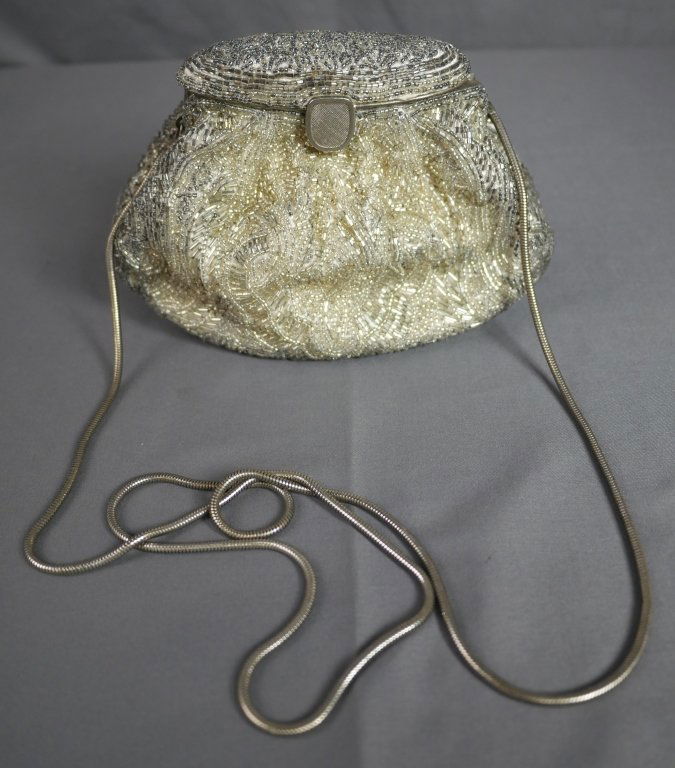 Vintage Lady Beaded Vanity Bag/ Clutch/ Purse (1 of 9)