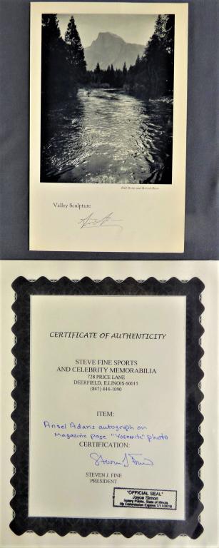 Ansel Adams Autographed/ Signed  Magazine Page (1 of 4)