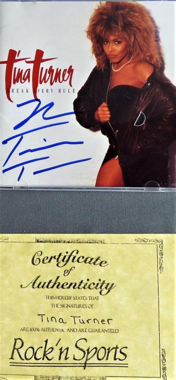 Tina Turner Autographed "Break Every Rule" CD (1 of 3)