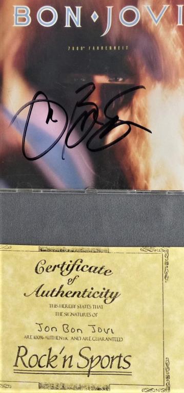 Jon Bon Jovi Autographed "7800 Fahrenheit" CD (1 of 3)