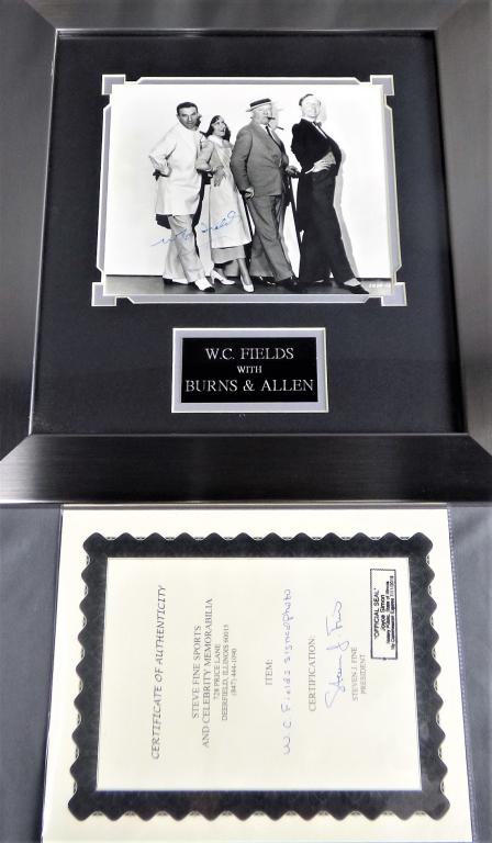 W.C. Fields Autographed/ Signed  Photograph w/ COA (1 of 4)