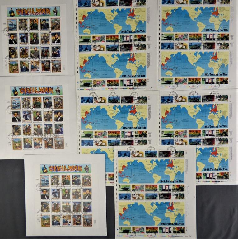 Civil War & WWII US Stamp Sheets (1 of 5)