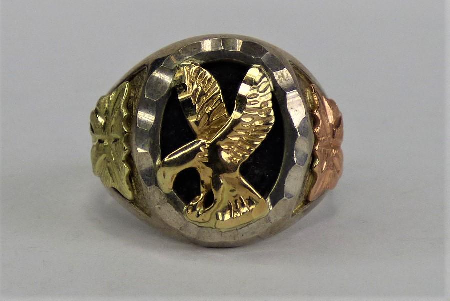 Sterling Silver Men's Flying Eagle Ring (1 of 3)