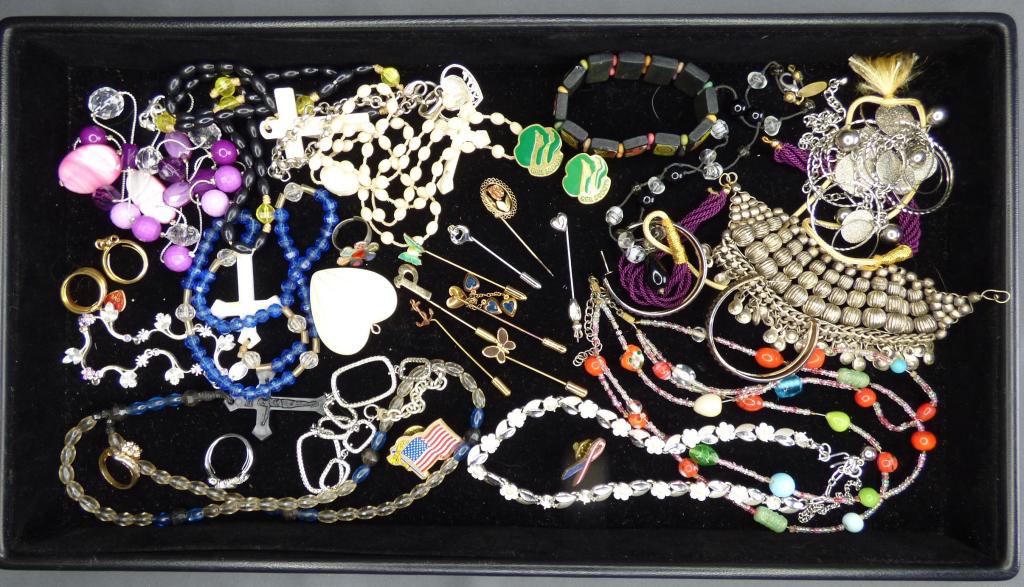 Costume Jewelry - Necklaces, Rings, Hat Pins (1 of 3)