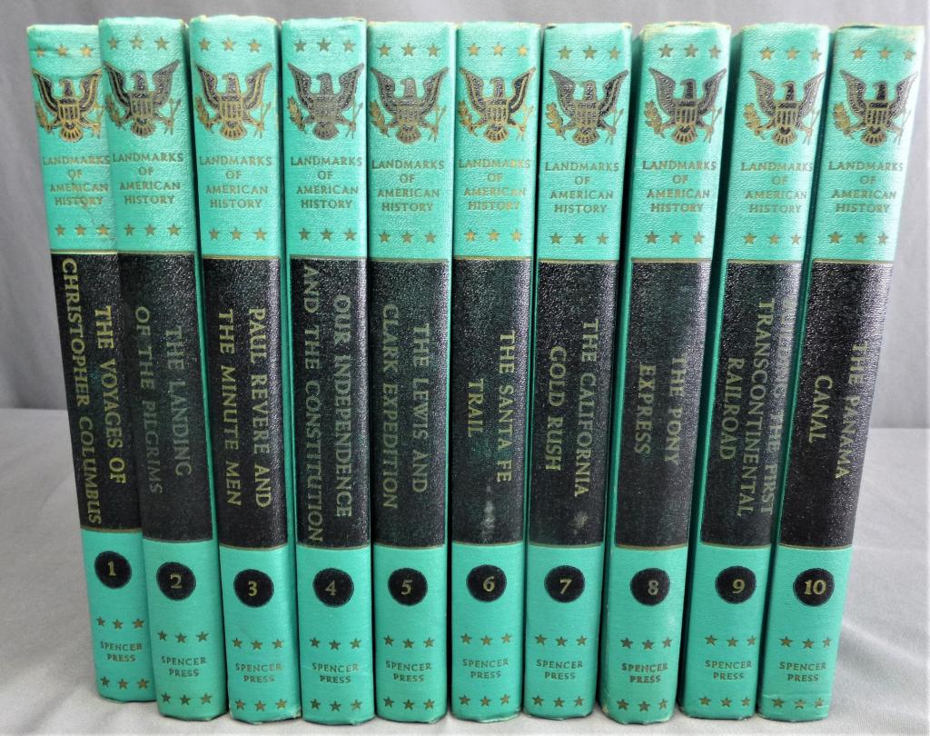 Landmarks of American History 10 Vol. Set Spencer: Landmarks of American History- 10 Volume Set by Spencer Press from 1951. Condition: Good