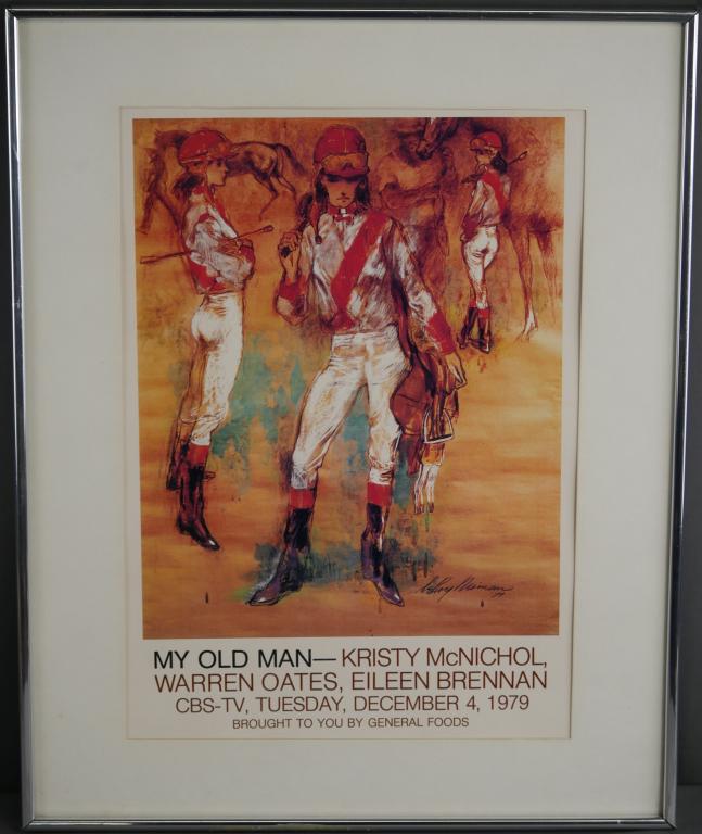 Leroy Neiman "My old Man" Lady Jockey Poster Art (1 of 4)