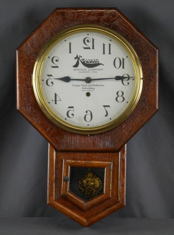 Reverse Running Kramer Barber Shop Clock (1 of 8)