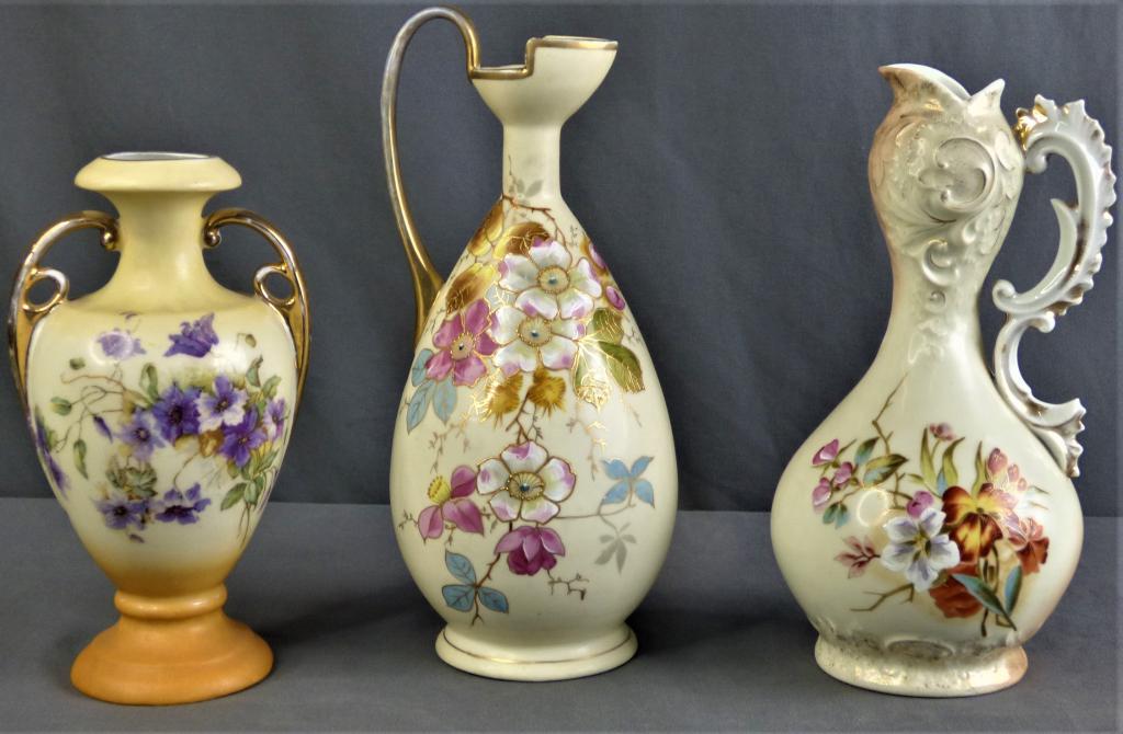 Antique Austrian Victoria Carlsbad Ewers & Vase (1 of 13)