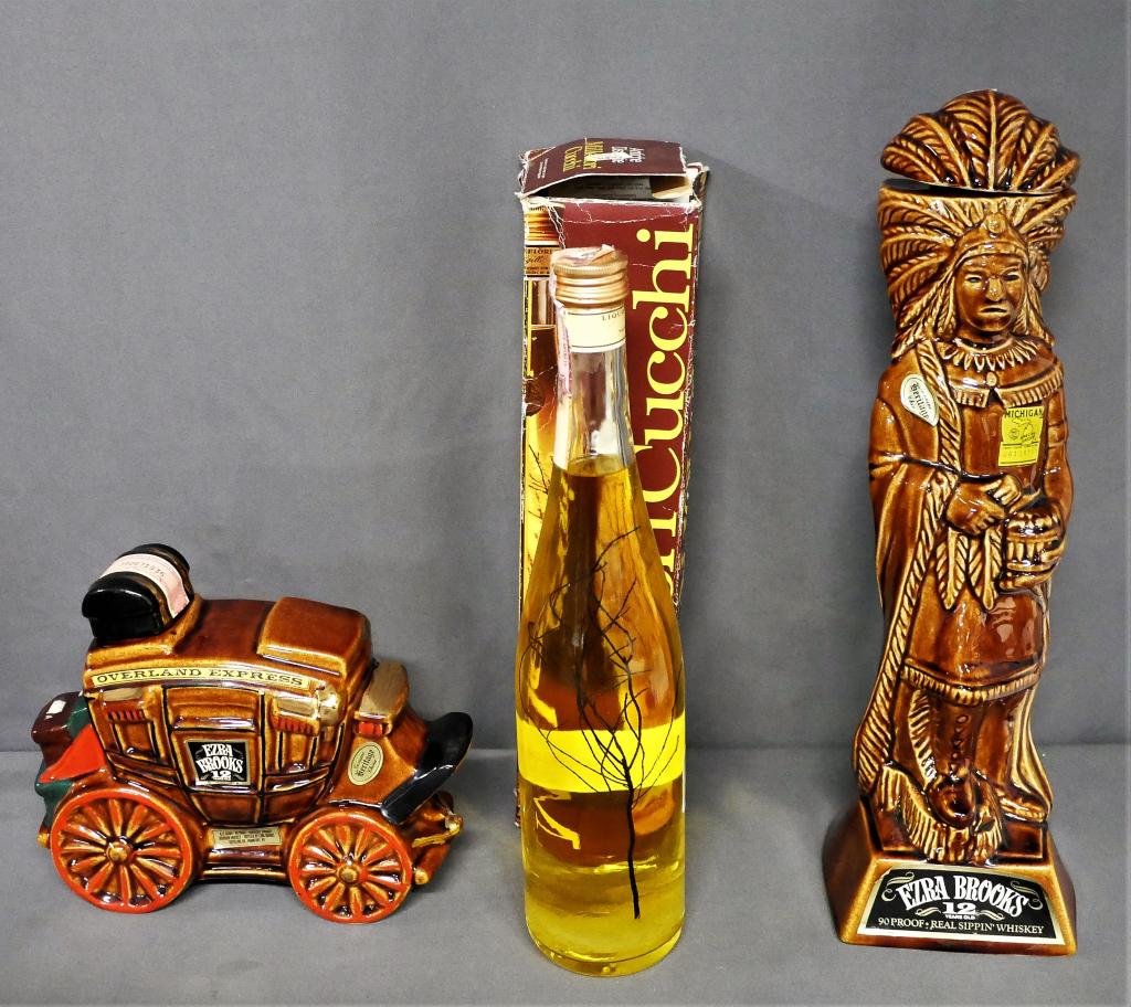 Ezra Brooks Whiskey Decanters & Millefiori Cucchi (1 of 9)