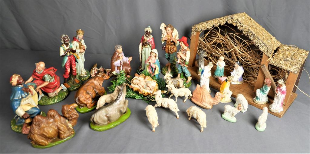 Vintage Italian Christmas Nativity Set (1 of 16)