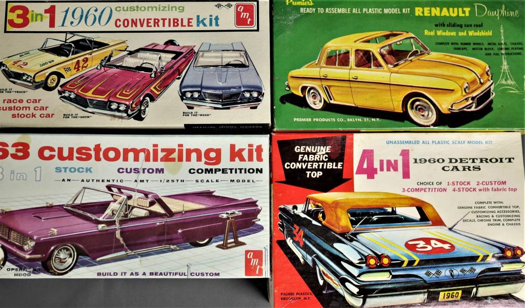 2 Amt Model Car Kits Incl 3 In 1 1960 Convertible Kit And 2 Amt Model Car Kits Incl 3 In 1 1960 Convertible Kit And