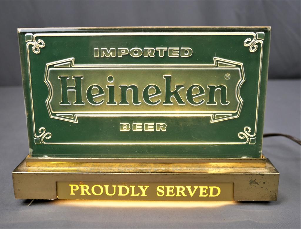 2 Vintage Tabletop Heineken Beer & Champale Signs (1 of 6)