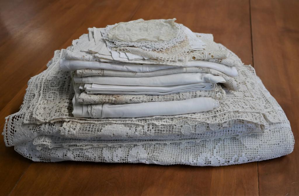 Lot of Early American Embroidered Linens etc (1 of 13)