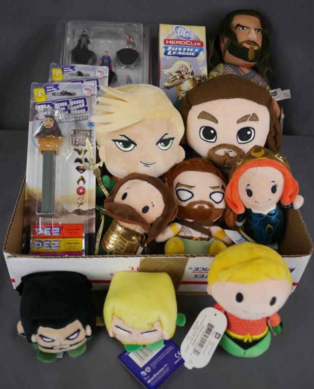 Superhero Plush Toys, Action Figures & PEZ Dispens: Superhero Plush Toys, Action Figures & PEZ Dispensers. Condition: All new with original tags