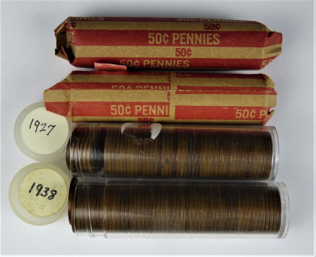 4 Rolls of Unsearched US Wheat Pennies Cent Coins (1 of 6)