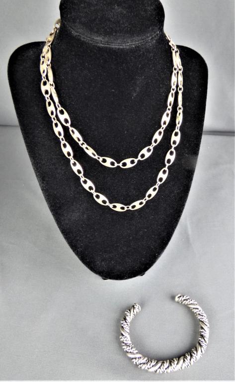 Silver Jewelry Bracelet and Sterling Chain (1 of 6)