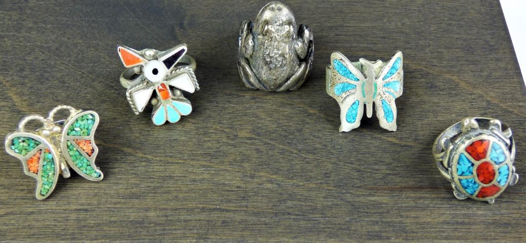 Native American Sterling Silver Animal Rings (1 of 5)