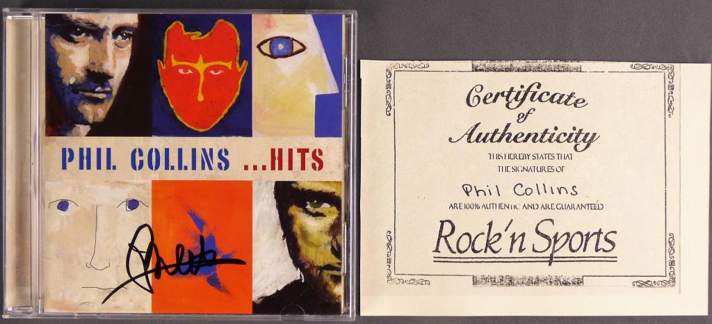 Phil Collins Signed "...Hits" CD w/COA (1 of 5)