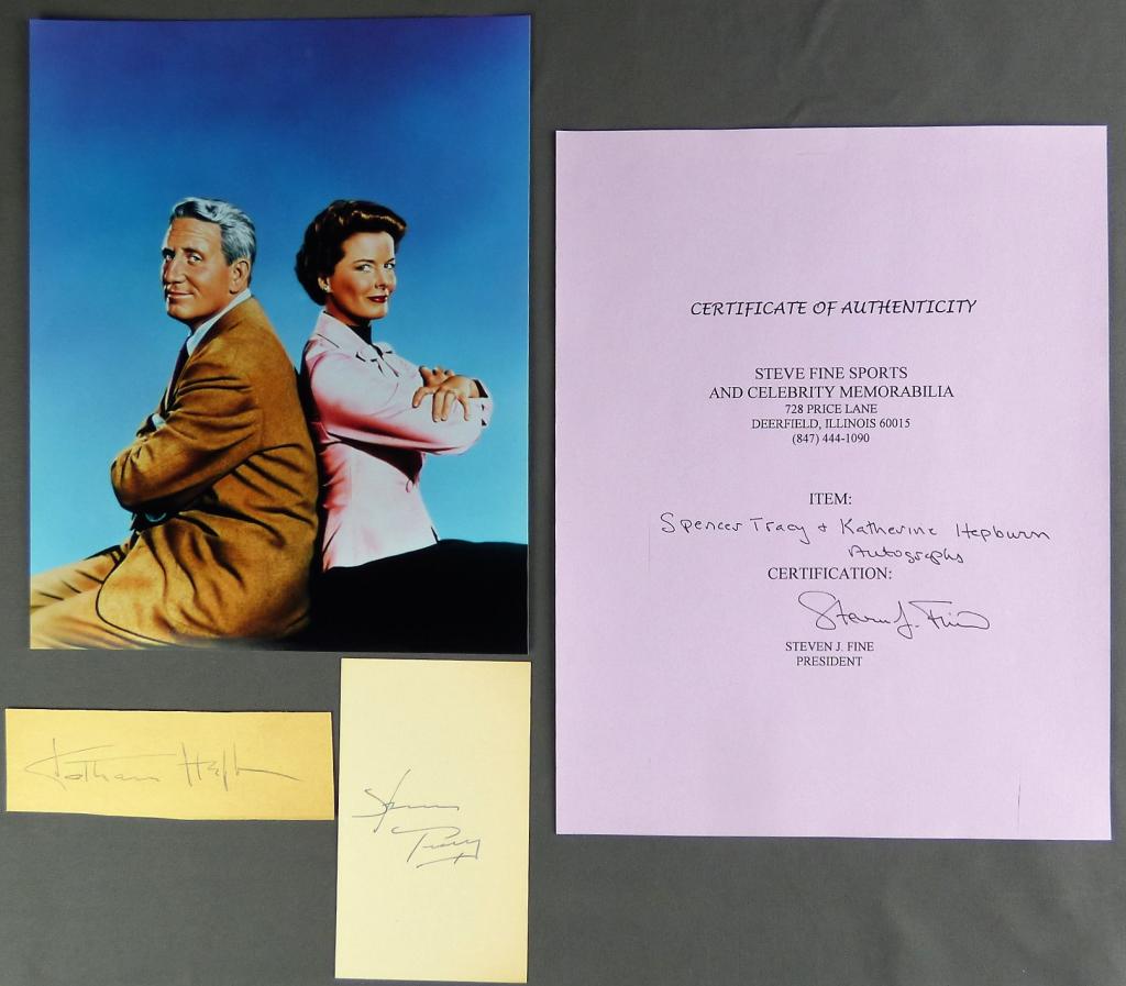 Spencer Tracy & Katherine Hepburn Autographs (1 of 4)