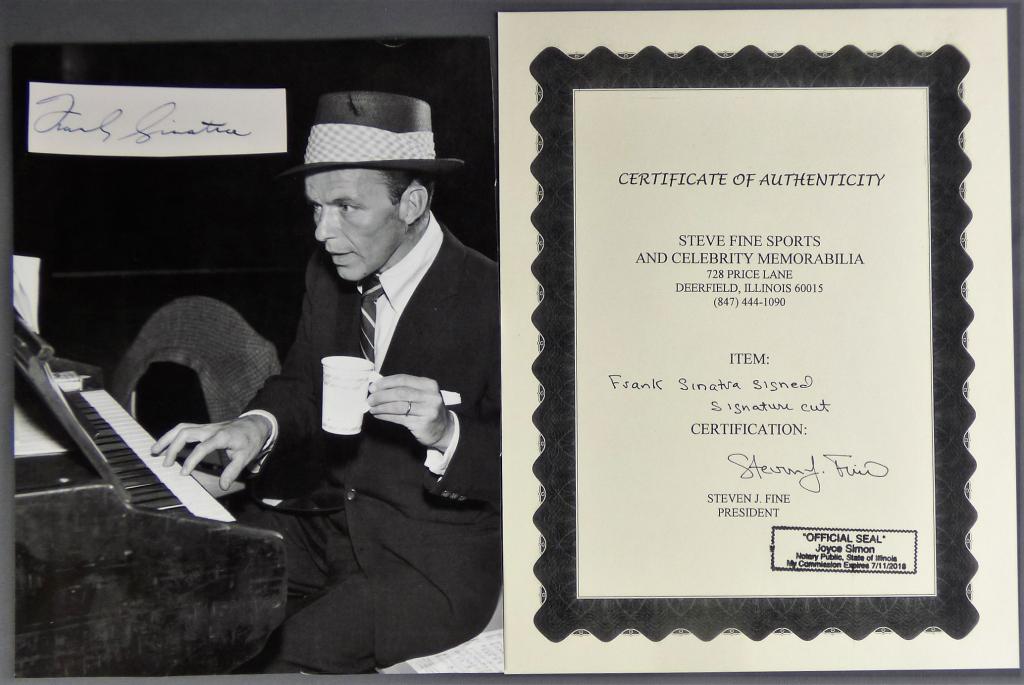 Frank Sinatra Autograph Cut with Photograph / COA (1 of 3)