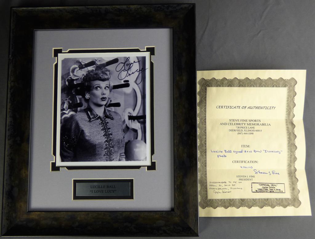 Lucille Ball Autographed Framed Photograph w/COA (1 of 5)