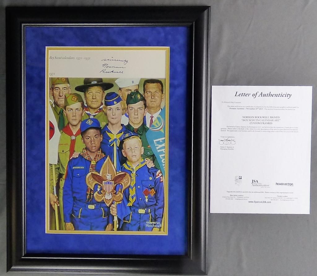 Autographed Norman Rockwell Boy Scout Art (1 of 4)
