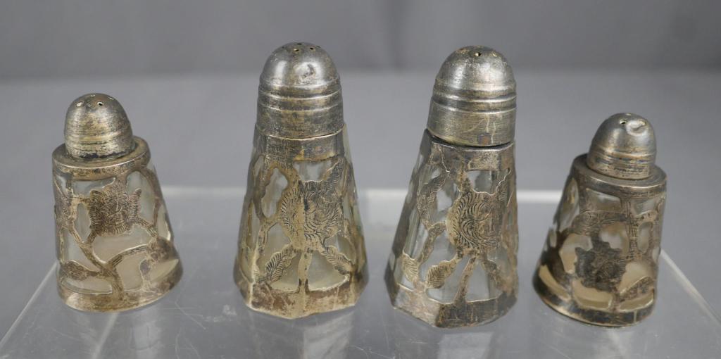 1940's Sterling & Glass Salt and Pepper Shakers (1 of 6)