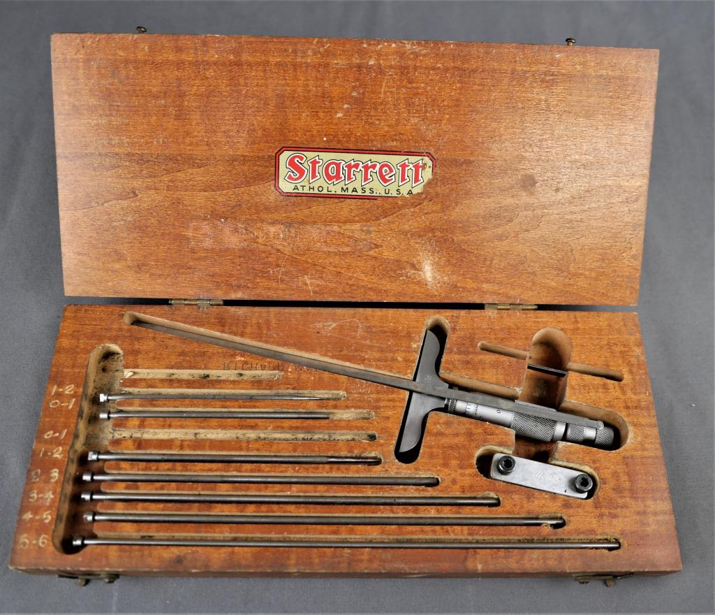 Starrett No. 440 Depth Micrometer 1"-6". Measuring (1 of 8)
