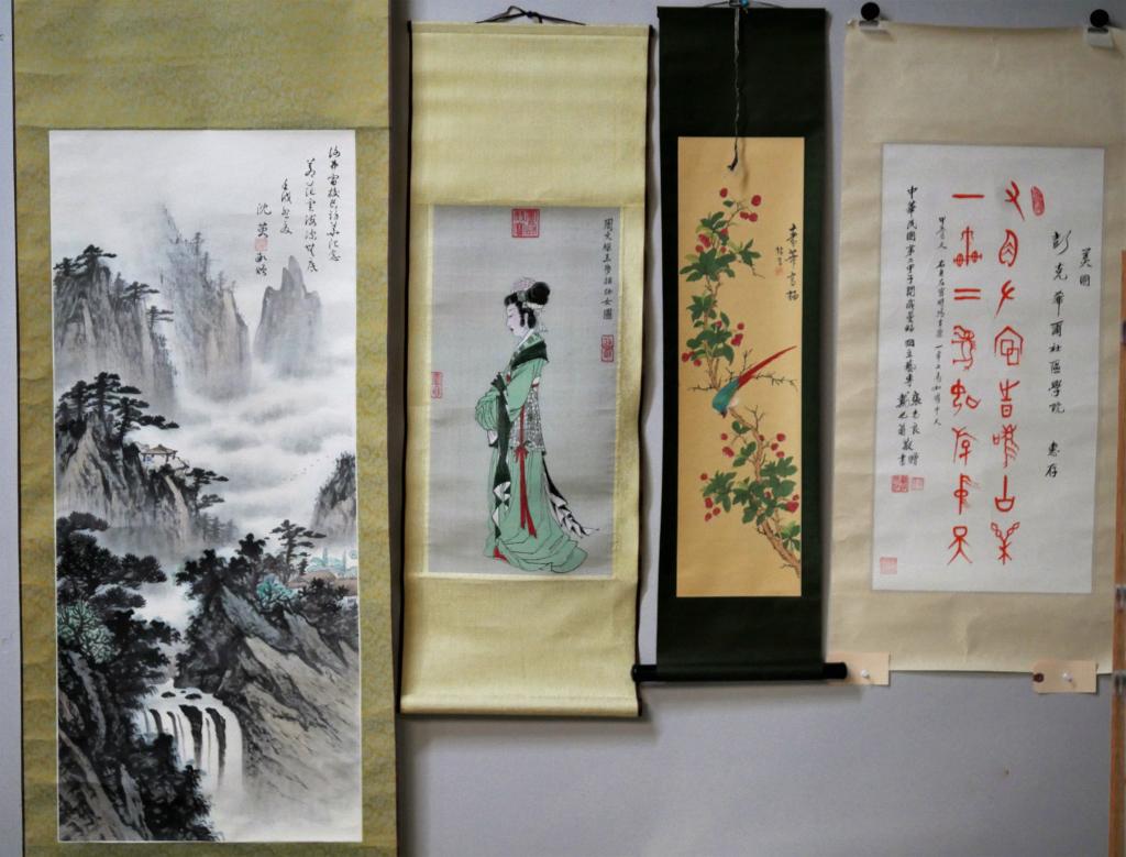 Chinese Scroll Paintings. Lot of 4. Asian Art (1 of 6)