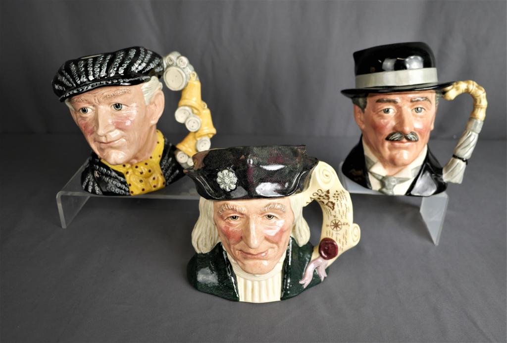 Royal Doulton Large Character Toby Jug Lot of 3 (1 of 8)
