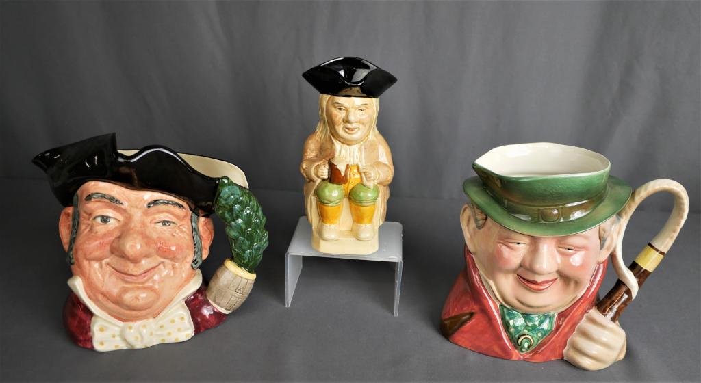 Three Ceramic Character Toby Jugs Royal Doulton (1 of 6)