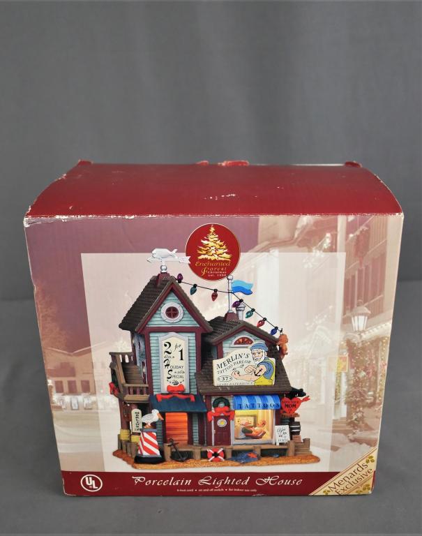 Enchanted Forest Lemax Tattoo Parlor Lighted House (1 of 2)