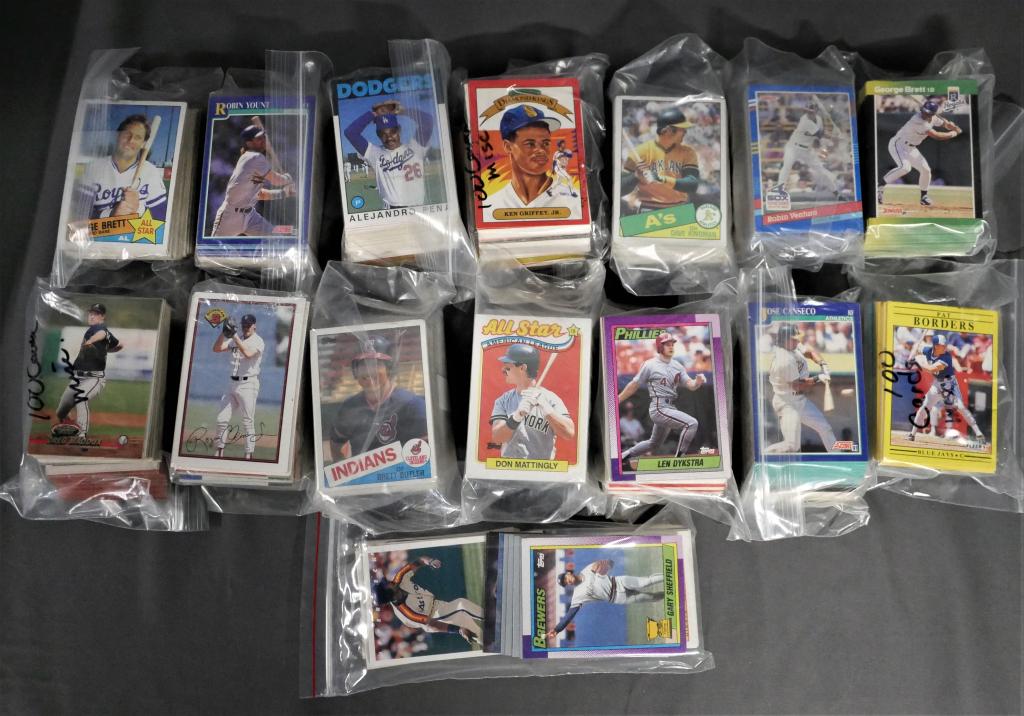 Large Lot of Vintage Baseball Trading Cards (1 of 2)