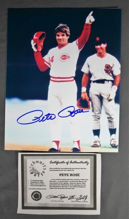 Pete Rose Baseball Legend Signed Photograph COA (1 of 3)