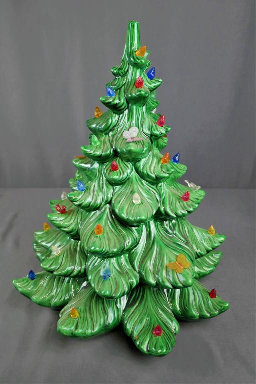 XL Ceramic Lighted Christmas Tree- Holiday Spirit (1 of 2)