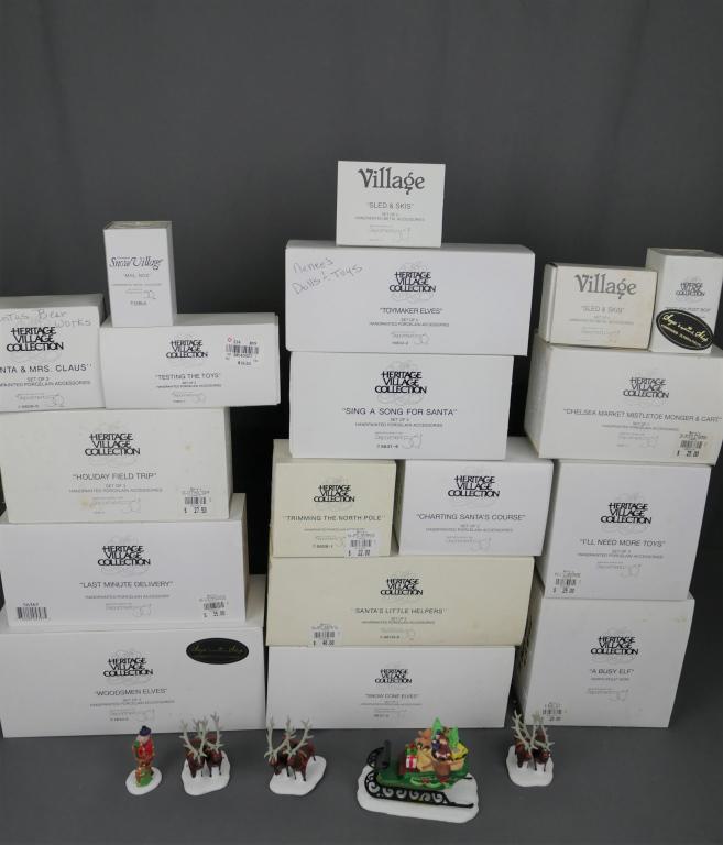 Department 56 Heritage Christmas Houses & Accessor: Department 56 North Pole Christmas Houses & Accessories. 18 Boxes+ extra. Condition: Appear to be in good condition, not inspected out ofthe boxes