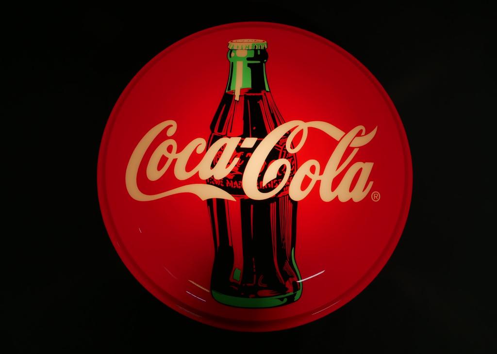 Coca Cola Light-up Circular Round Advertising Sign (1 of 3)