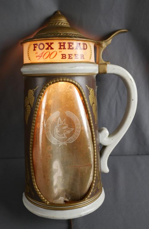 Fox Head 400 Vintage Light Up Beer Sign (1 of 2)