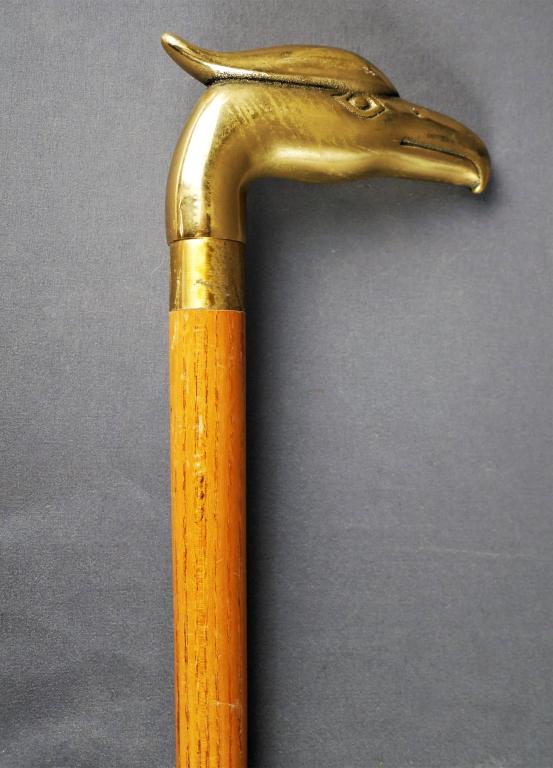 Falcon Head Brass & Wood Walking Cane/ Stick (1 of 4)