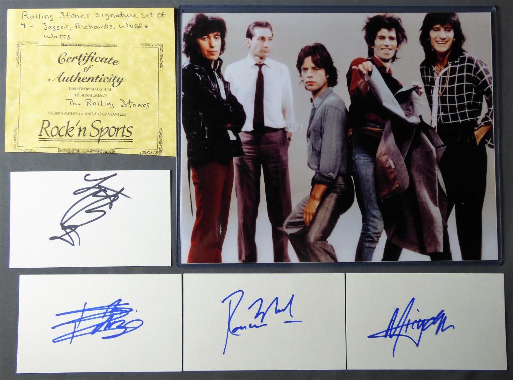 Rolling Stones Autographes- Set of 4 Jagger, Richa (1 of 6)
