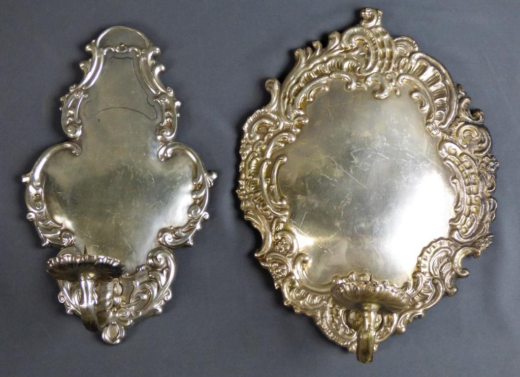 Antique Silver Plated Wall Sconces / Candleholder (1 of 10)