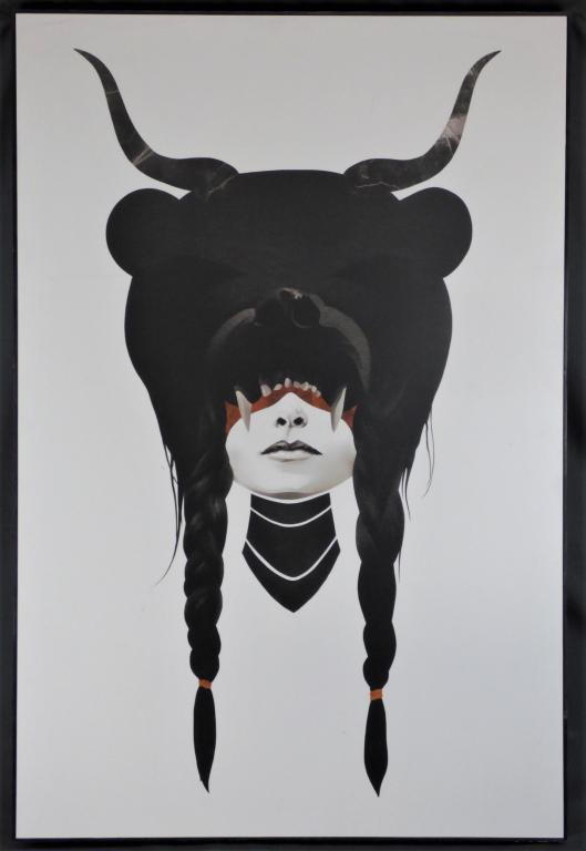 Ruben Ireland Bear Warrior Art Block Large Print (1 of 3)