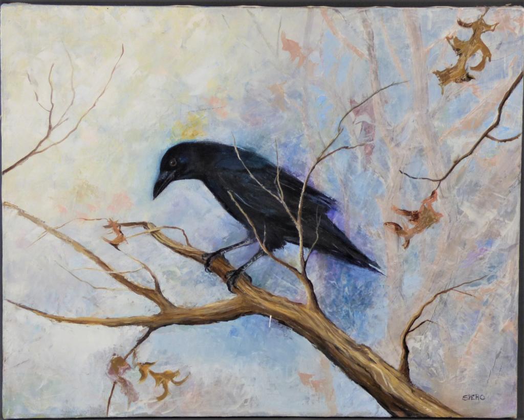 Spero- Crow Painting on Canvas (1 of 5)