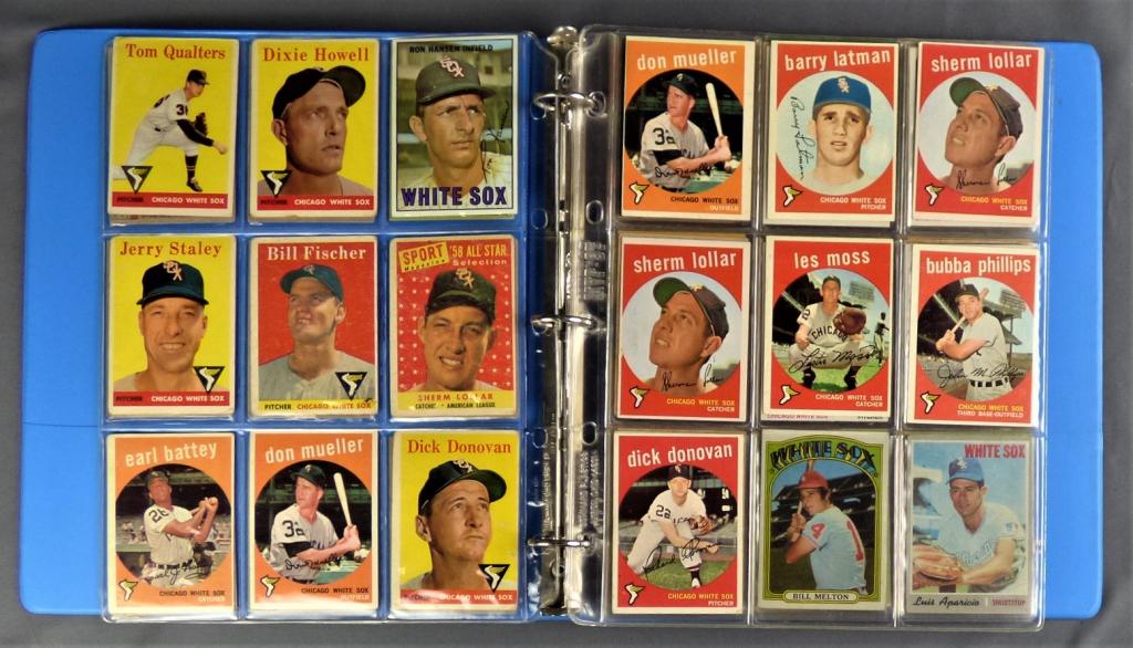 Binder 1950s - 1960's White Sox &  Cubs Cards (1 of 9)