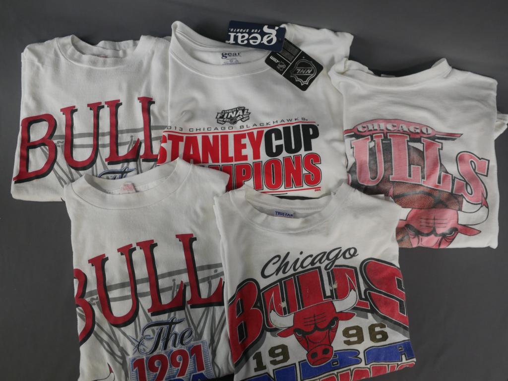 Vintage 1990's Chicago Bulls Basketball T-Shirts (1 of 3)