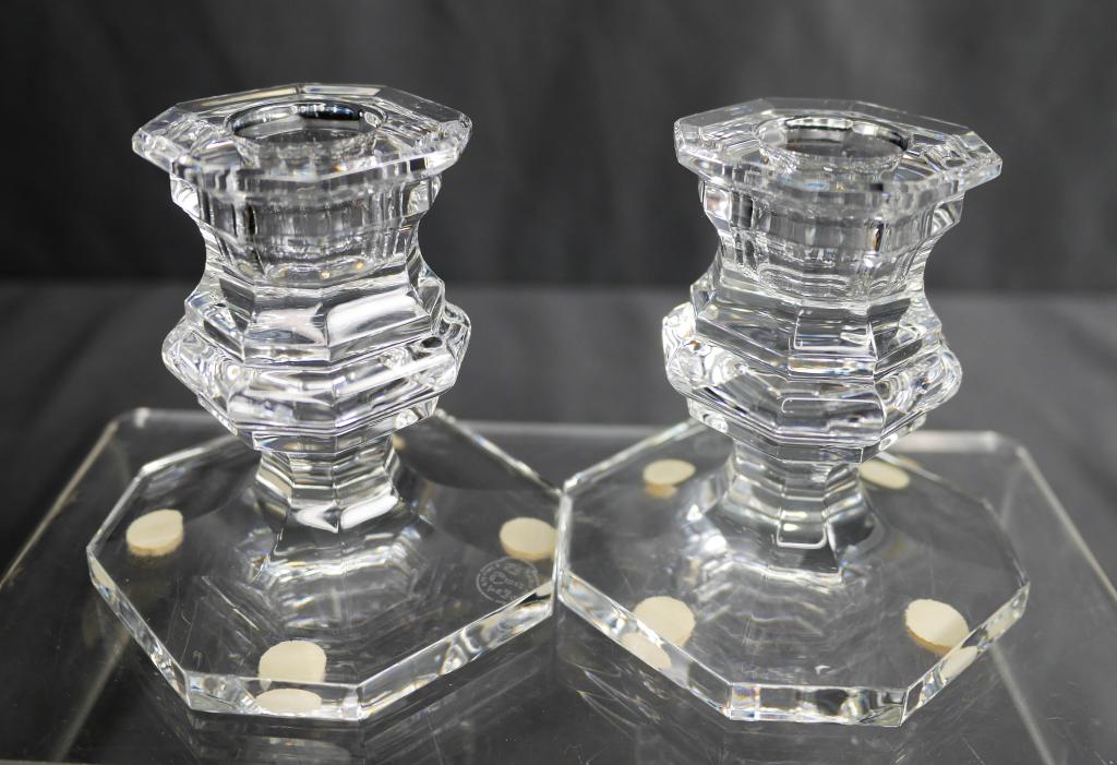 Two Baccarat Crystal Candlesticks Regence (1 of 5)