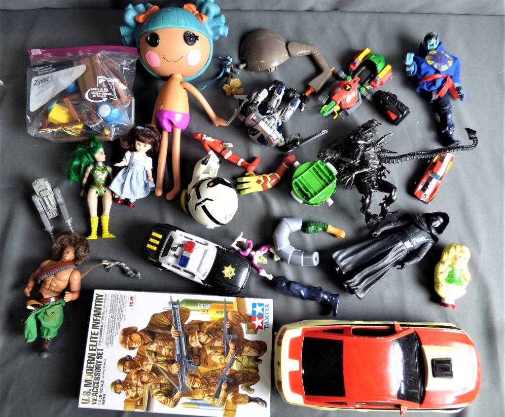 Large Toy Lot - LalaLoopsy, Dolls, Action Figures: Large Toy Lot - LalaLoopsy, Dolls, Action Figures, etc... Condition: Mostly good, some might be as found